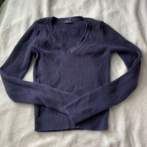 Brandy Melville cropped navy sweater